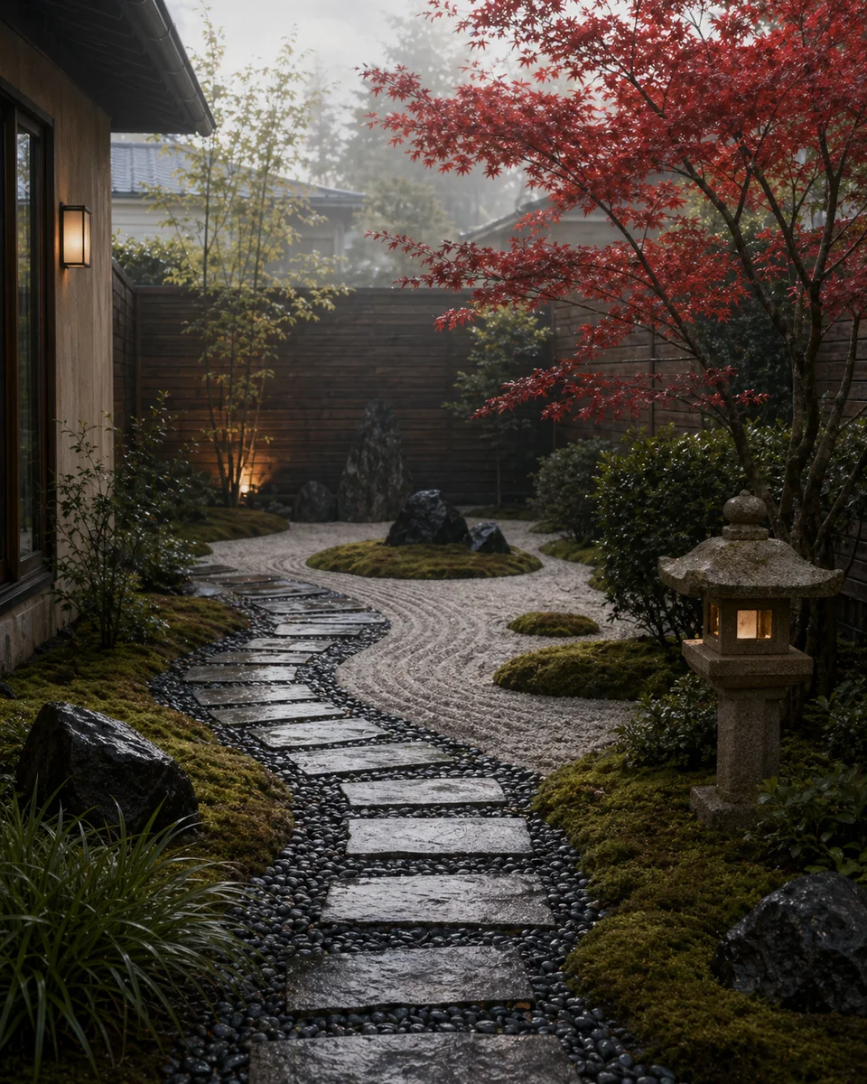 Japanese Zen garden style preview